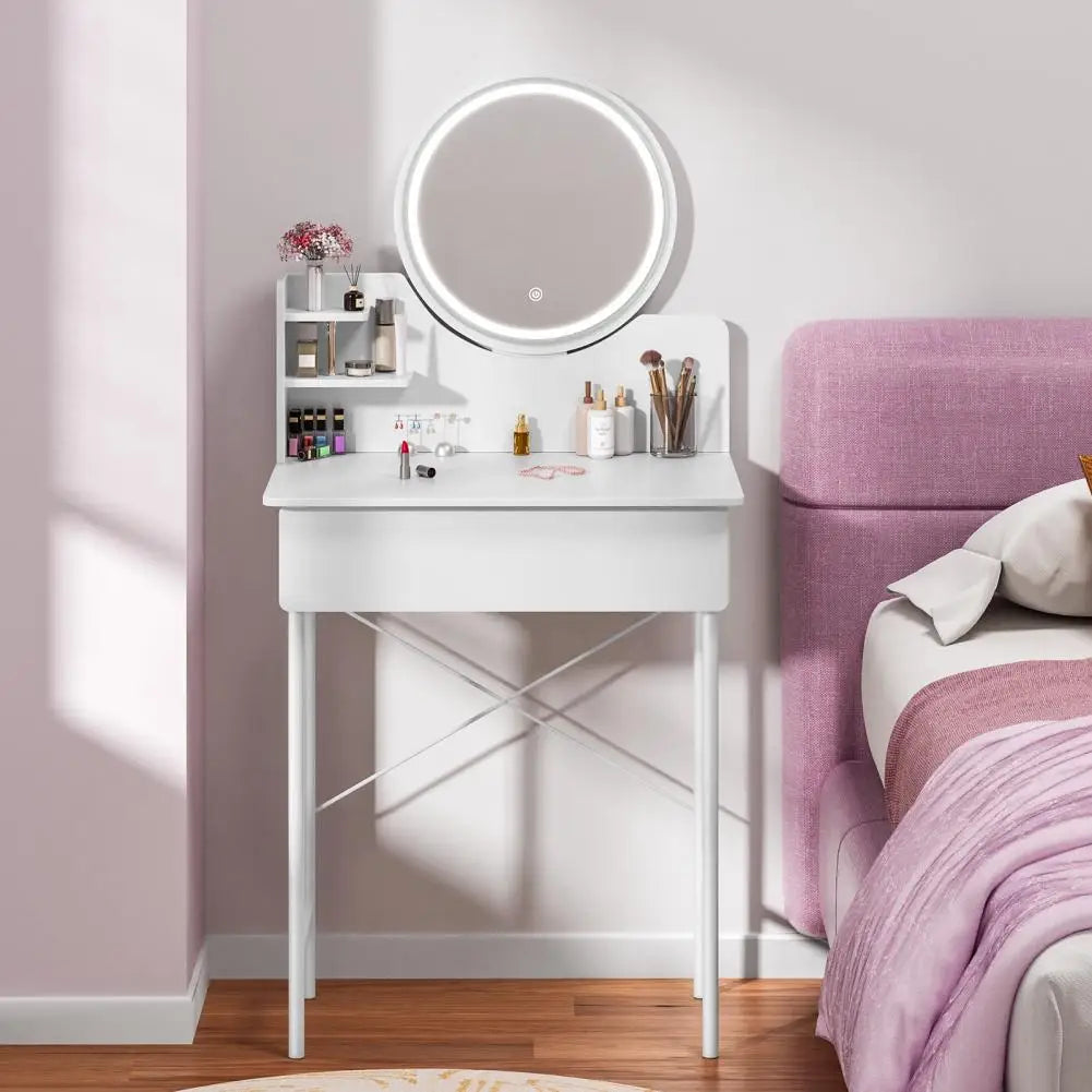 White Vanity Dresser with Mirror