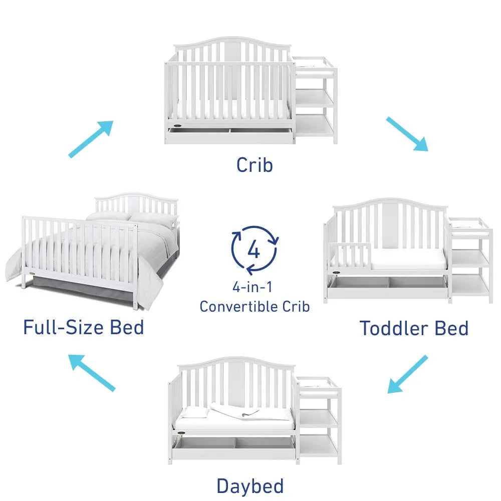 4-in-1 Convertible Crib and Changer