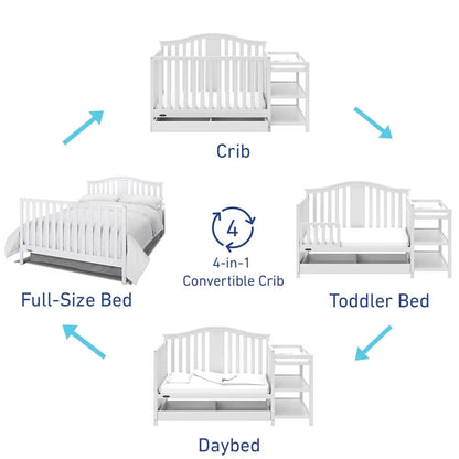 4-in-1 Convertible Crib and Changer