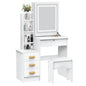 Sliding Mirror Vanity Desk