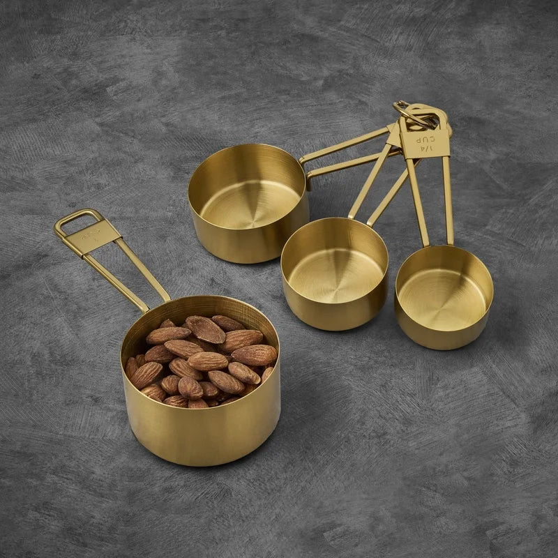 Gold Stainless Steel Measuring Cups