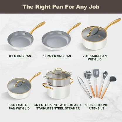 14-Piece Ceramic Cookware Set