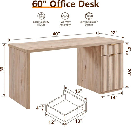 Modern Executive Desk with Storage