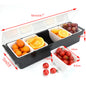 3/5 Compartment Fruit Tray Seasoning Dispenser Bar Caddy Storage Box Dispenser Container