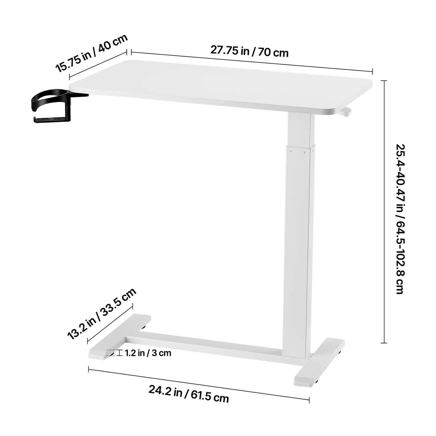 Mobile Desk with Swivel Casters