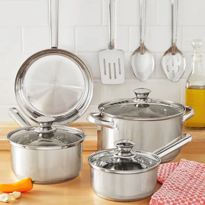 10-Piece Stainless Steel Cookware Set