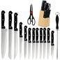 15-Piece Kitchen Knife Set with Holder