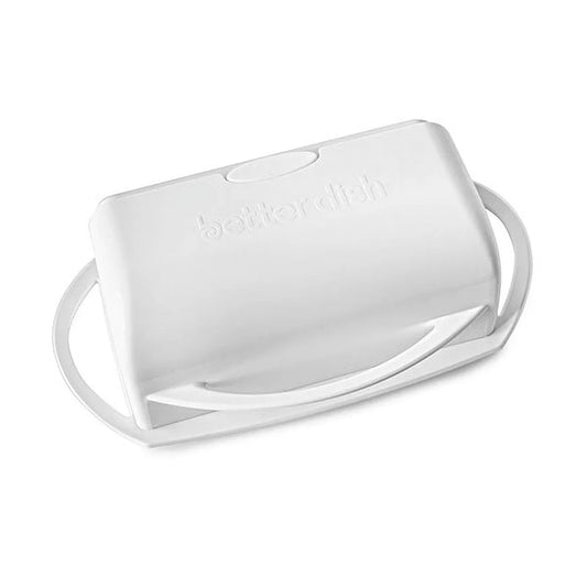 White Non-Slip Butter Dish