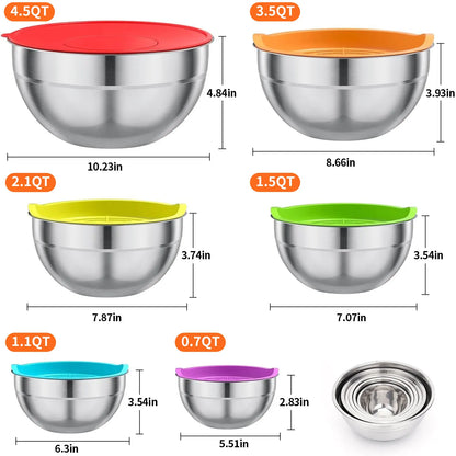 29-Piece Stainless Steel Mixing Bowl