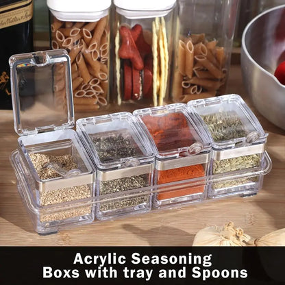 Acrylic Seasoning Organizer Box